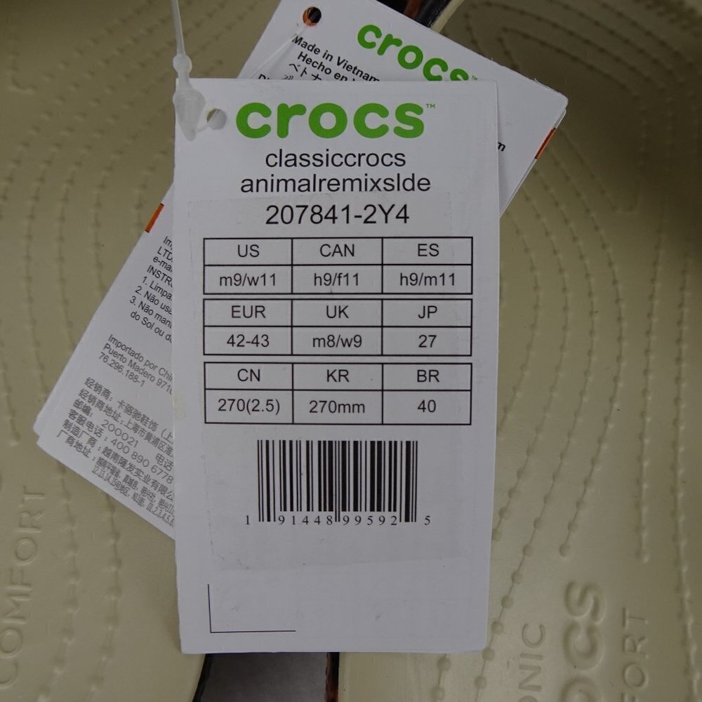 Crocs Leopard Print Slides Men Size 9 US Women Si… - image 7